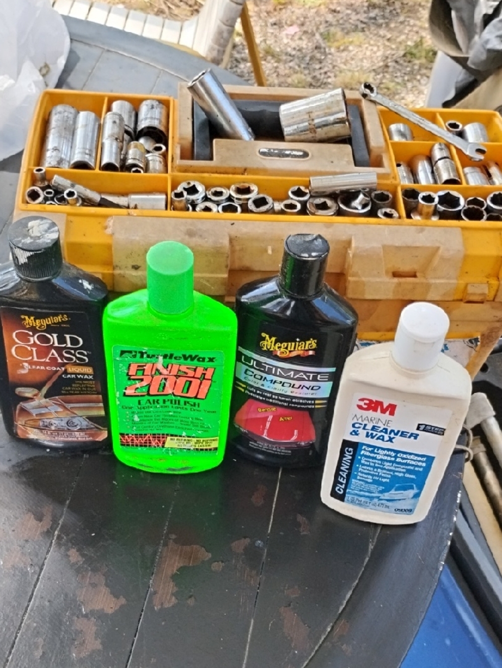 Car Care Lot with Sockets & Toolbox 🧰+